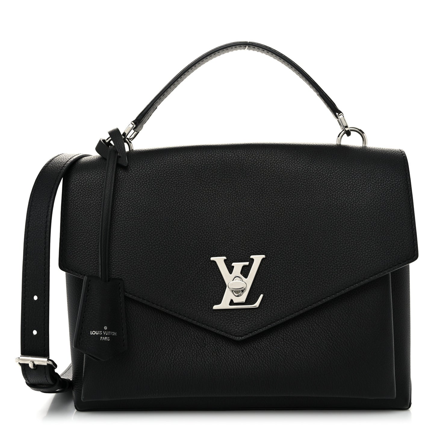 Soft Calfskin My Lockme Top Handle Black