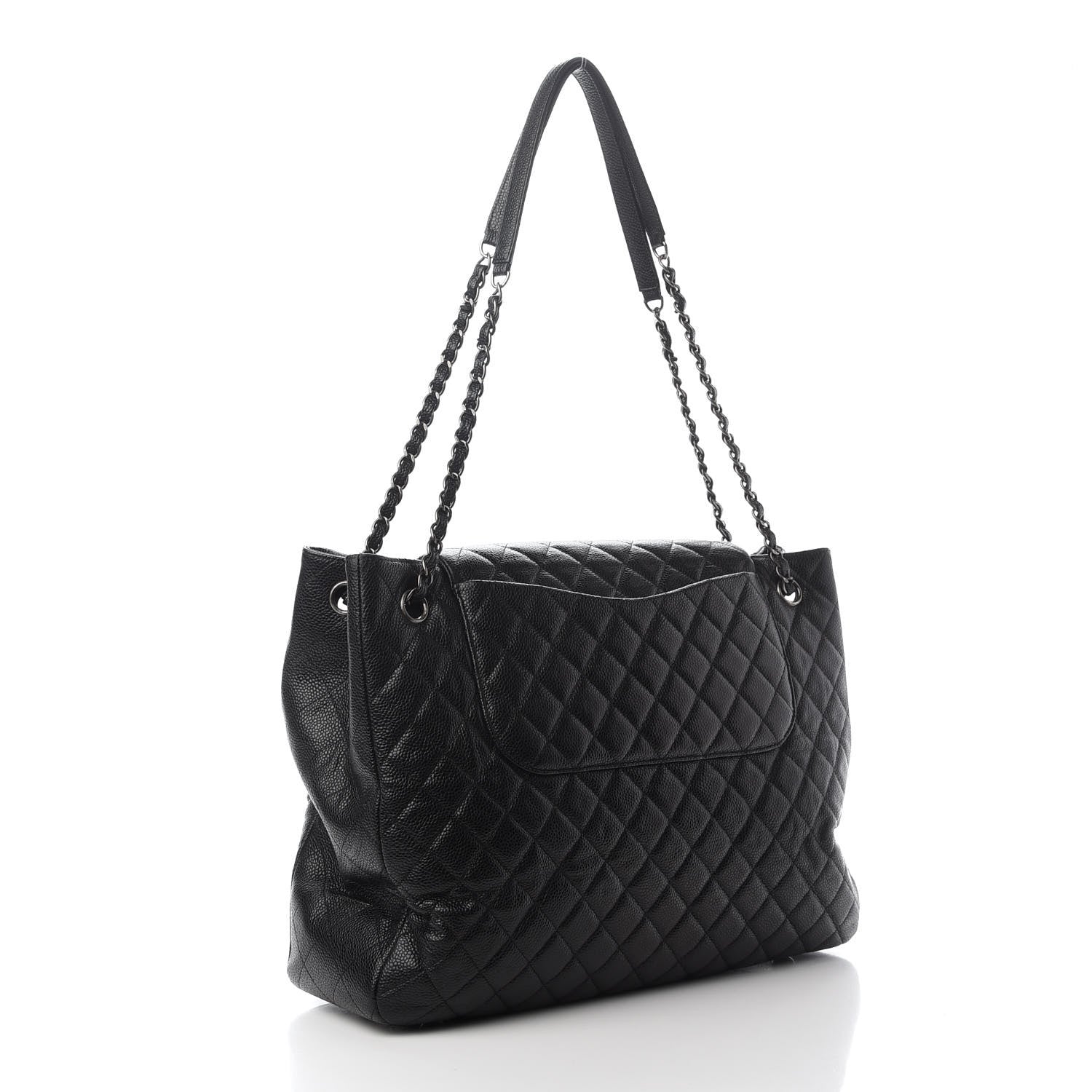 Chanel Caviar Quilted Flap Tote Black 2 of 14