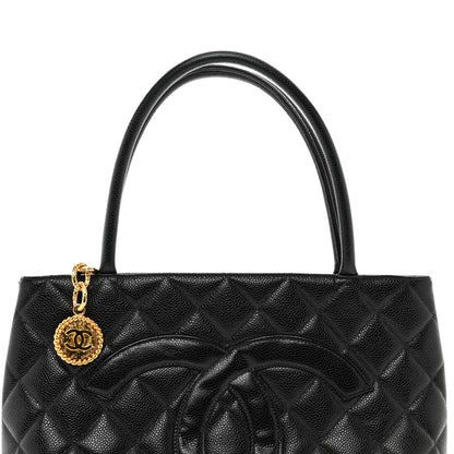 Chanel Caviar Quilted Medallion Tote Black 5 of 10