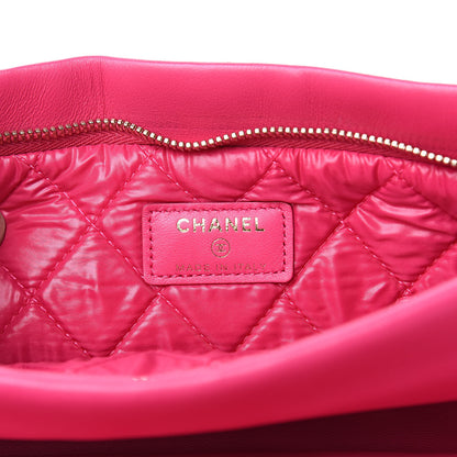 Chanel Lambskin Quilted Beauty CC Boy Clutch Fuchsia 6 of 11