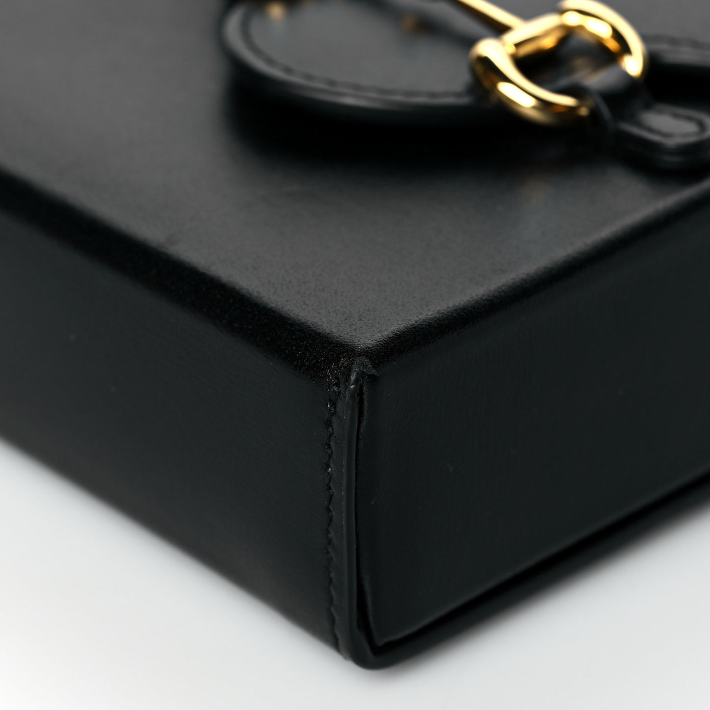 Boarded Plutone Calfskin Mini Horsebit 1955 Crossbody Bag Black