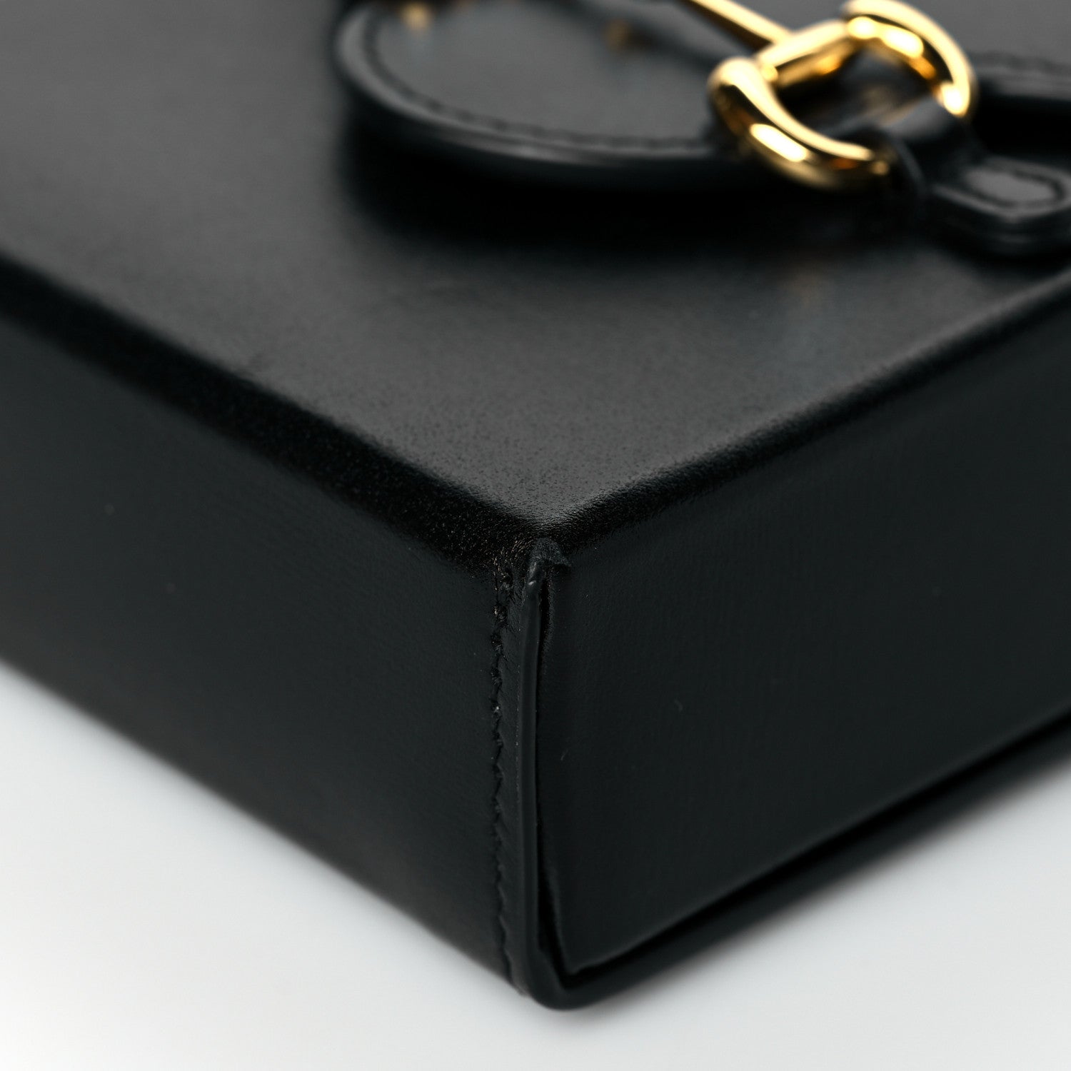 Gucci Boarded Plutone Calfskin Mini Horsebit 1955 Crossbody Bag Black 9 of 9
