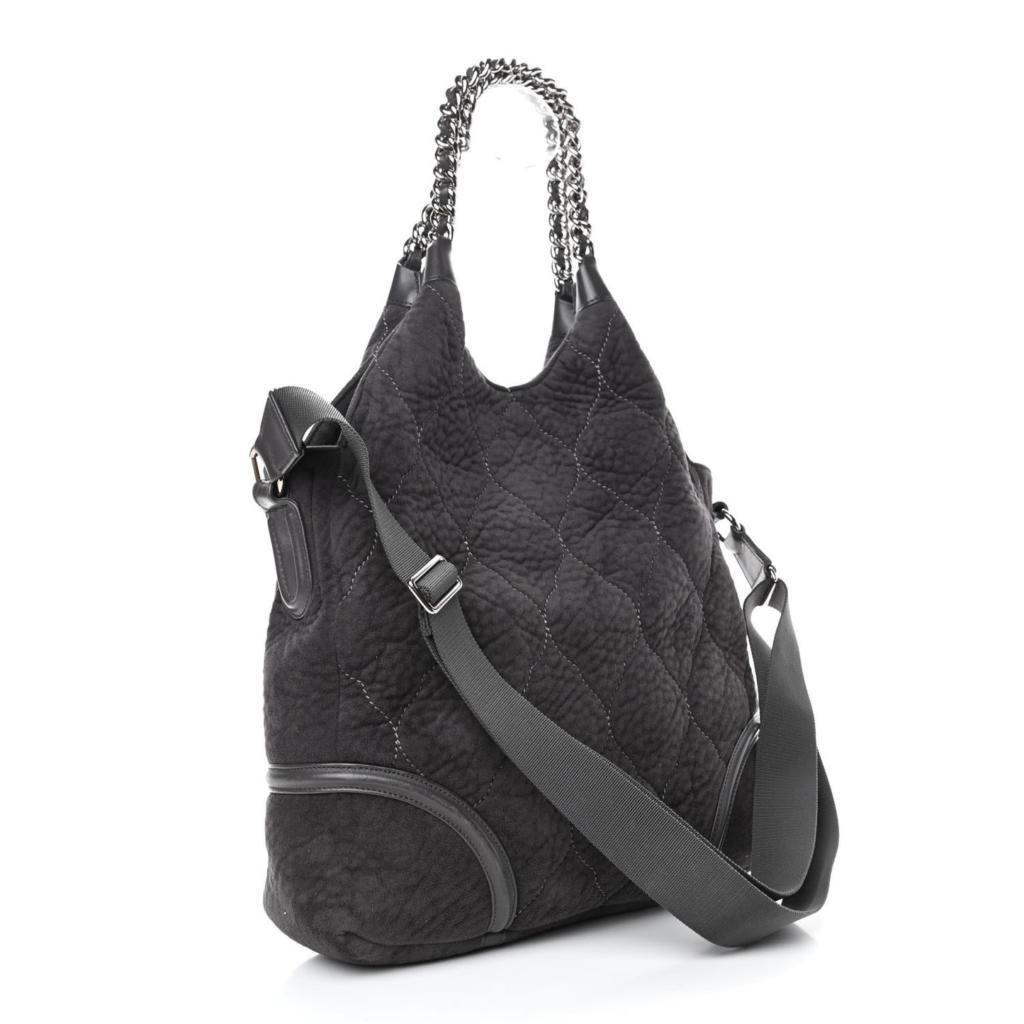 Microsuede Quilted Rodeo Drive Hobo Black