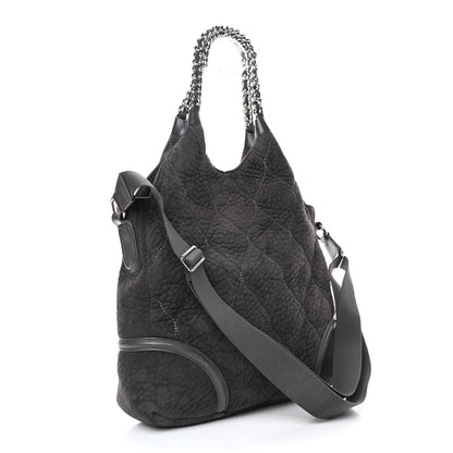 Chanel Microsuede Quilted Rodeo Drive Hobo Black 2 of 4