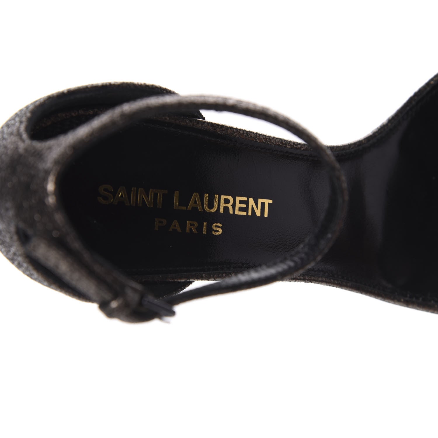 Saint Laurent Evora Amber 85 Astrap Sandals 36.5 Gunmetal 8 of 10