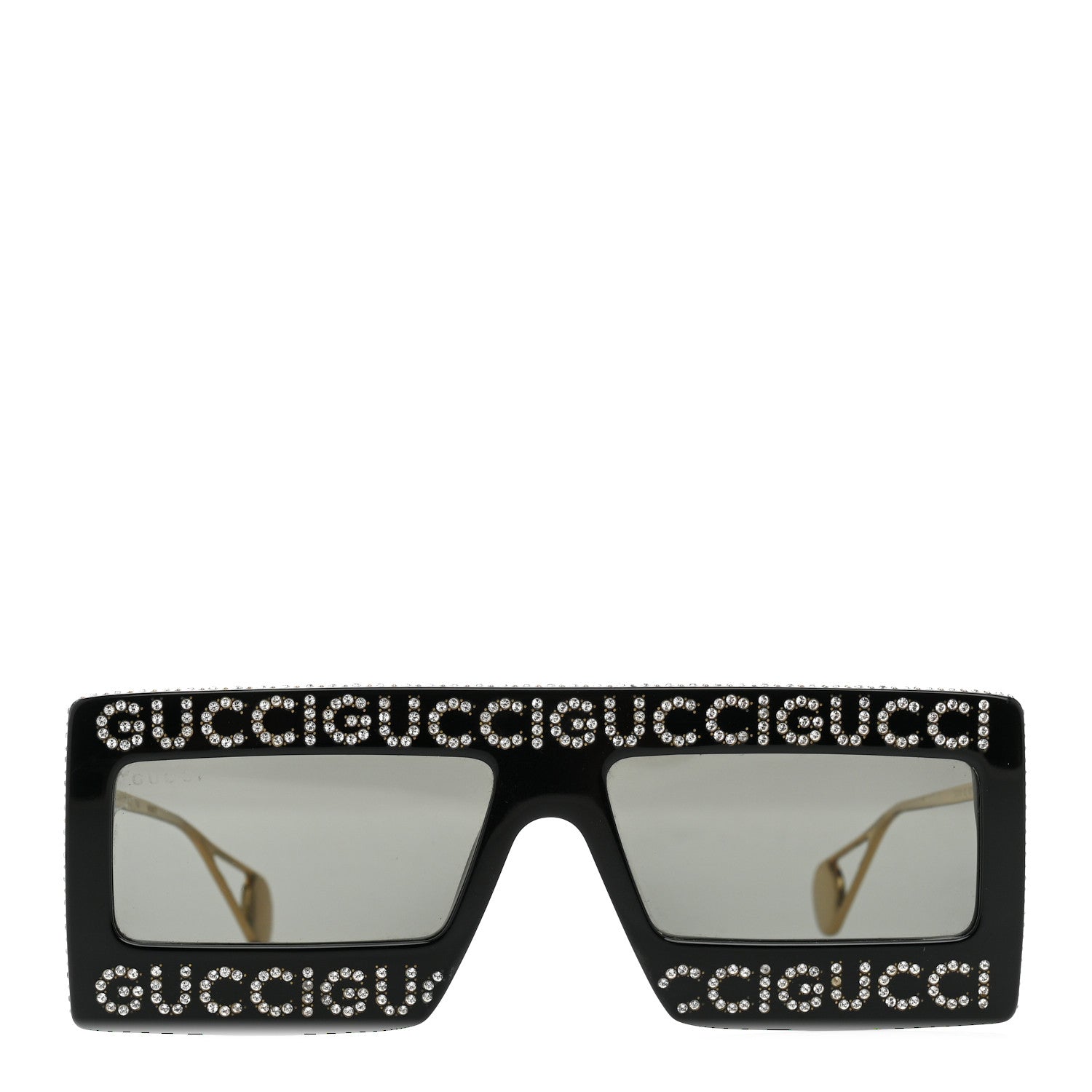 Gucci Acetate Crystal Mask-Frame Sunglasses GG0431S Black 1909109
