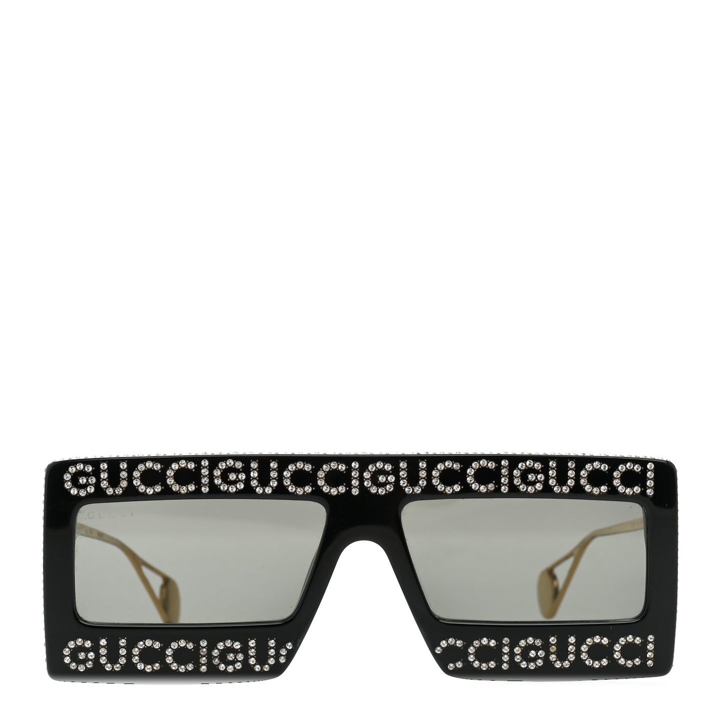 Acetate Crystal Mask-Frame Sunglasses GG0431S Black