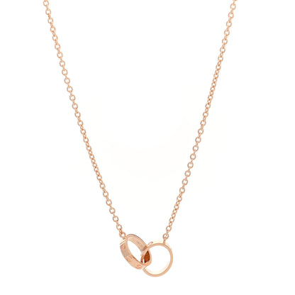 Cartier 18K Pink Gold Interlocking LOVE Necklace 1 of 5