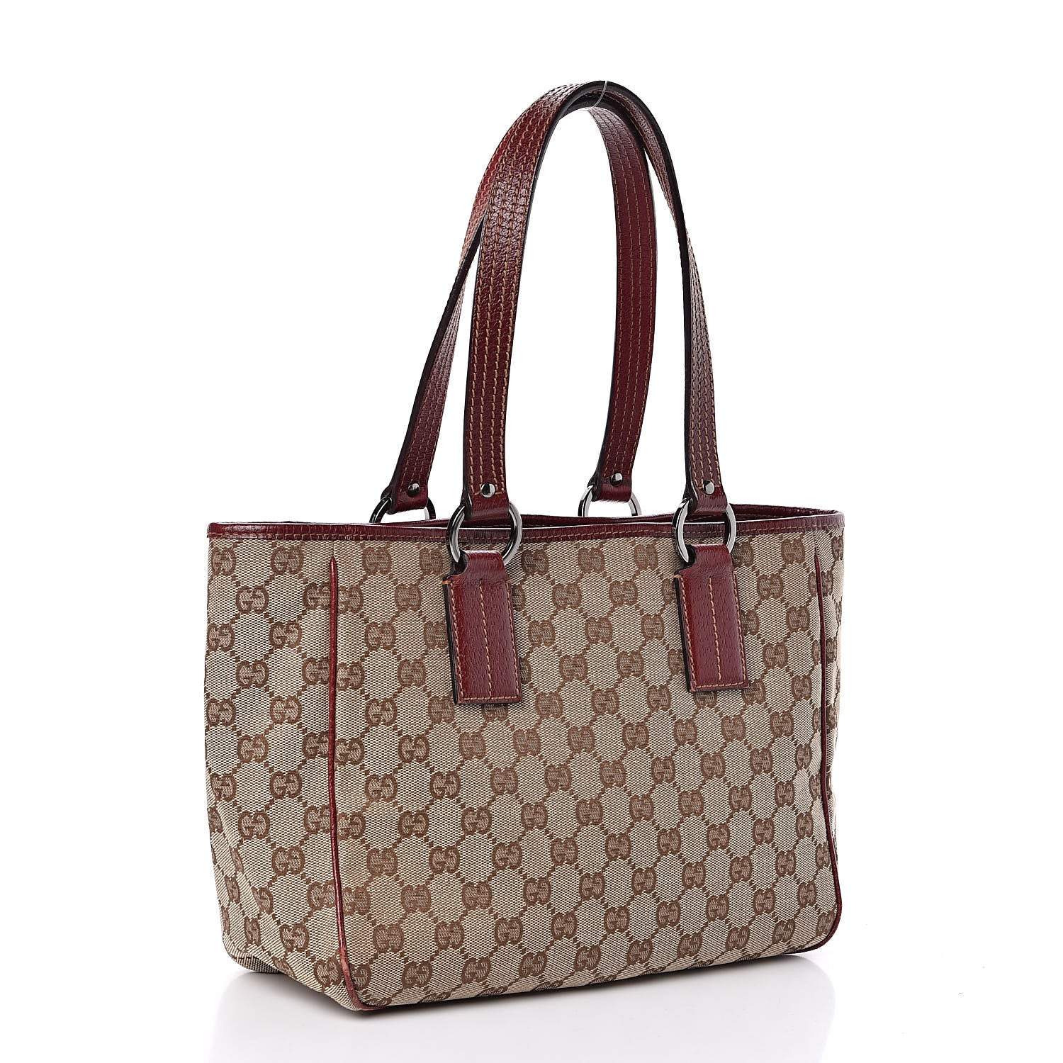 Gucci Monogram Medium Tote Red 3 of 13