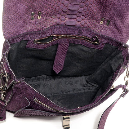 Proenza Schouler Python Medium PS1 Satchel Purple 10 of 15