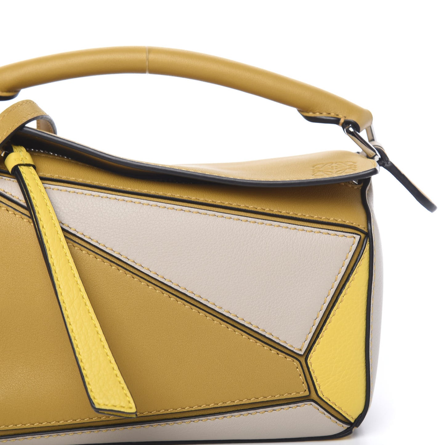 Calfskin Mini Puzzle Bag Yellow Ochre