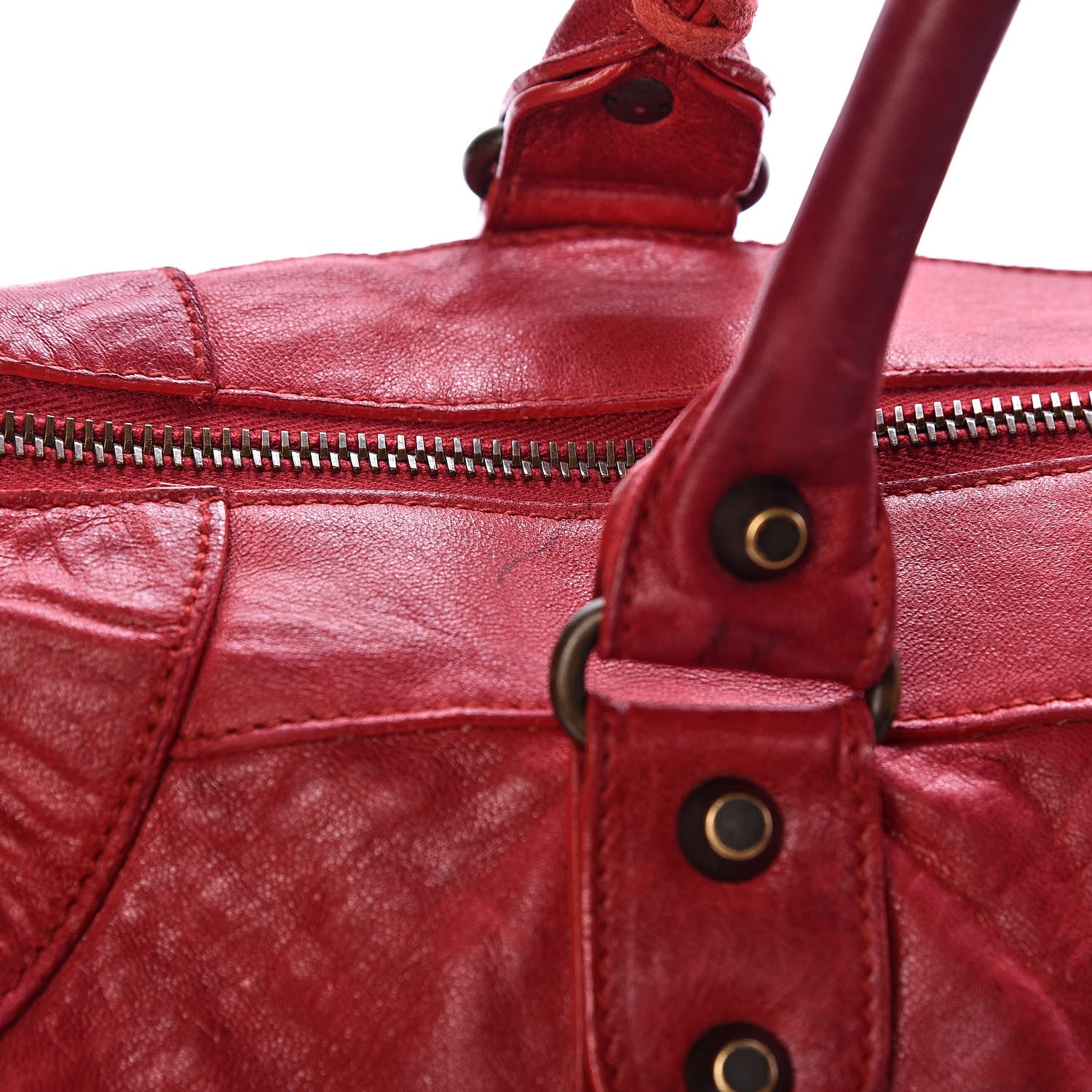 Balenciaga Agneau Classic Hardware Work Rouge Vif 10 of 14