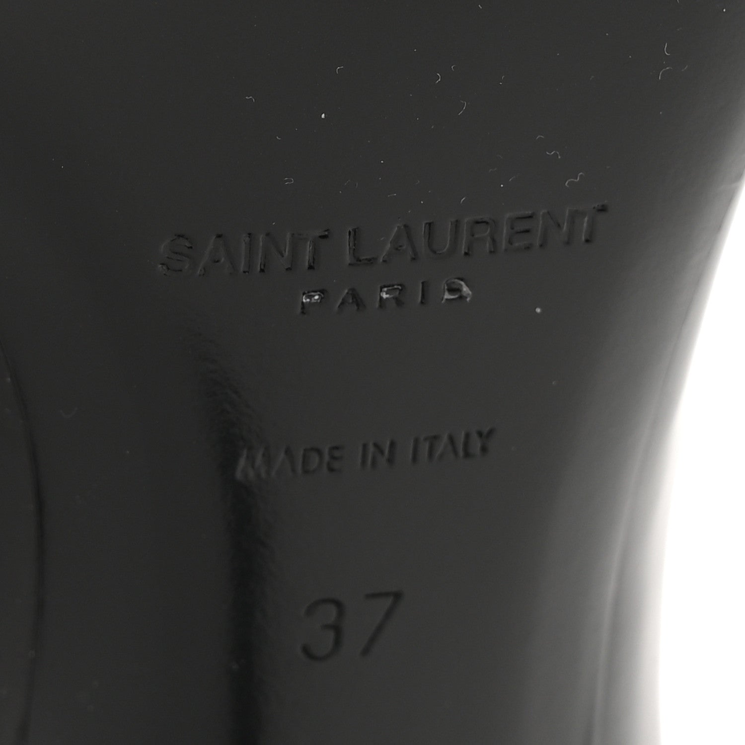 Saint Laurent Patent Vendome Buckle Ankle Booties 37 Black 7 of 9