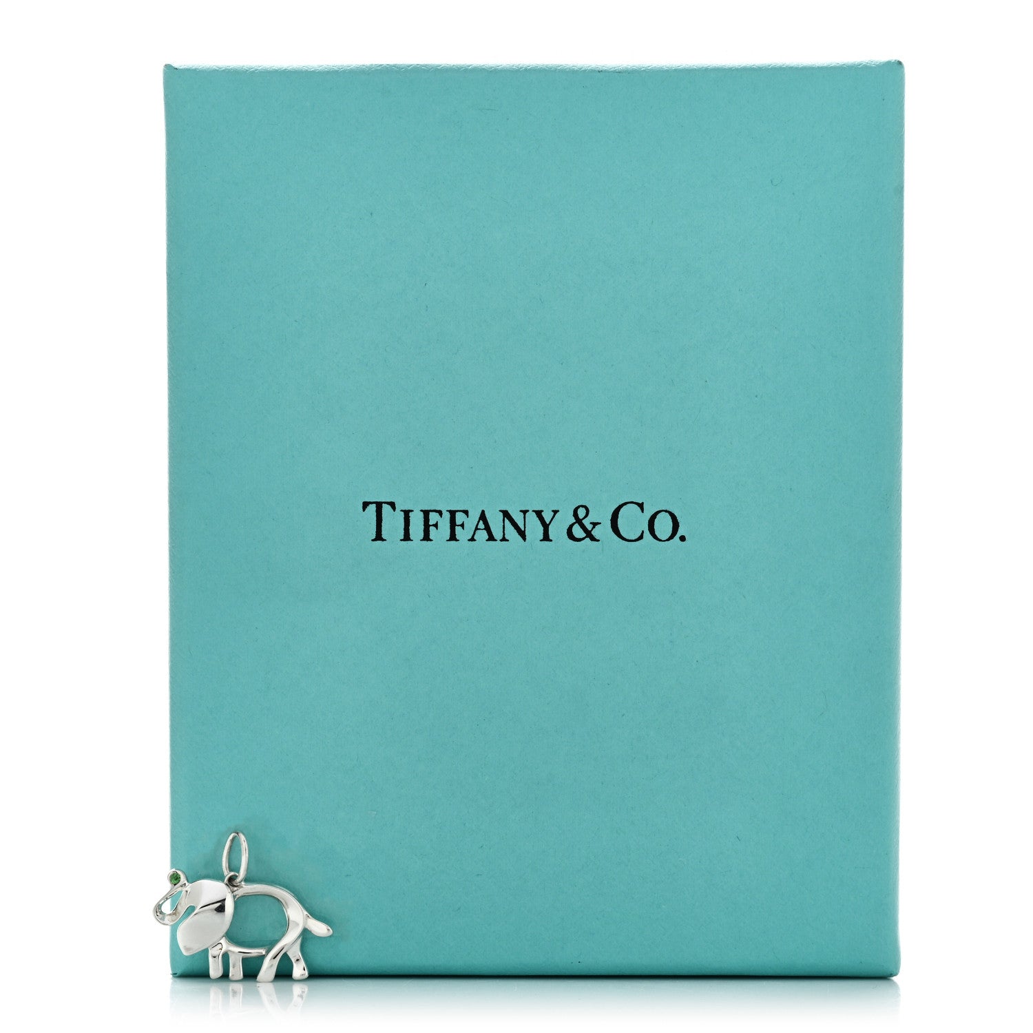 Tiffany Sterling Silver Tsavorite Save the Wild Elephant Charm 5 of 5