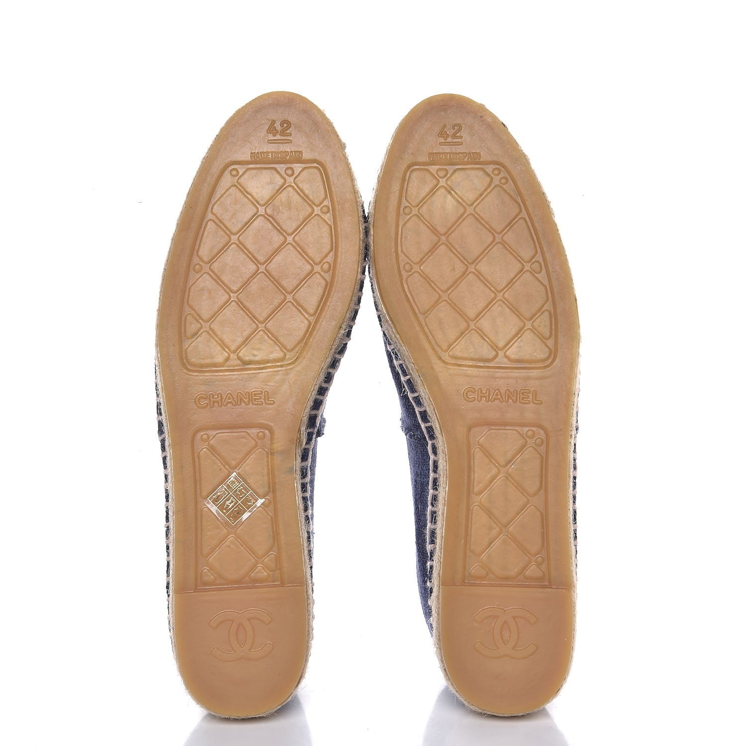 Chanel Linen CC Espadrilles 42 Navy Black 5 of 9