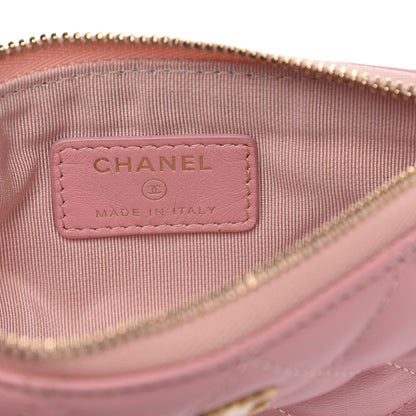 Chanel Lambskin Quilted Small Cosmetic Case Pink 6 of 9