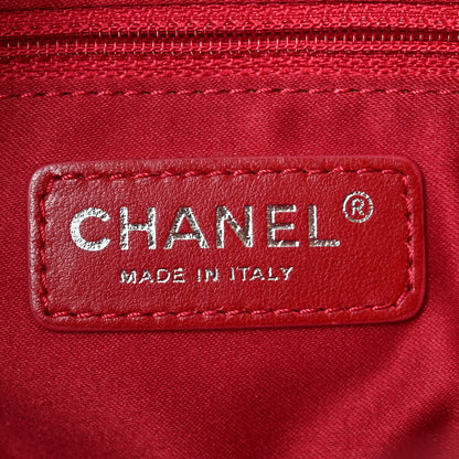 Chanel Lambskin Quilted Accordion Shopping Tote Dark Pink 6 of 11
