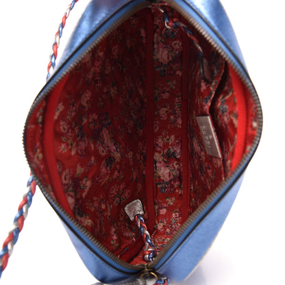 Gucci Laminated Nappa Trapuntata Small Zumi Shoulder Bag Rosso Marine Argento 5 of 10