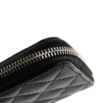 Chanel Caviar Quilted Large Gusset Zip Around Wallet Black 10 of 12