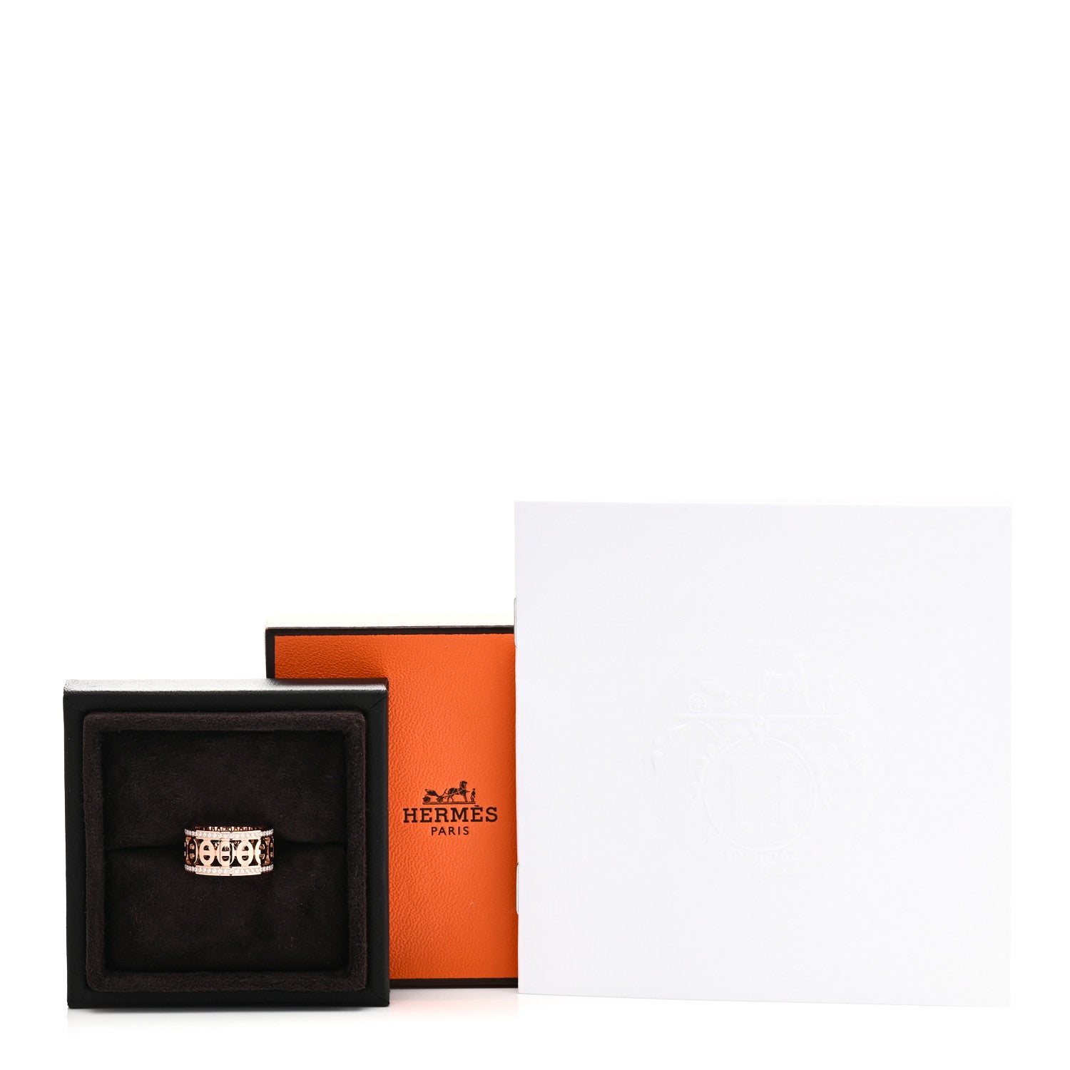 Hermes 18K Rose Gold Diamond Chaine D'Ancre Divine Ring 49 4.75 4 of 4
