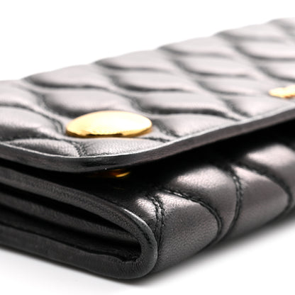 Miu Miu Nappa Padded Wallet On Chain Black 8 of 11