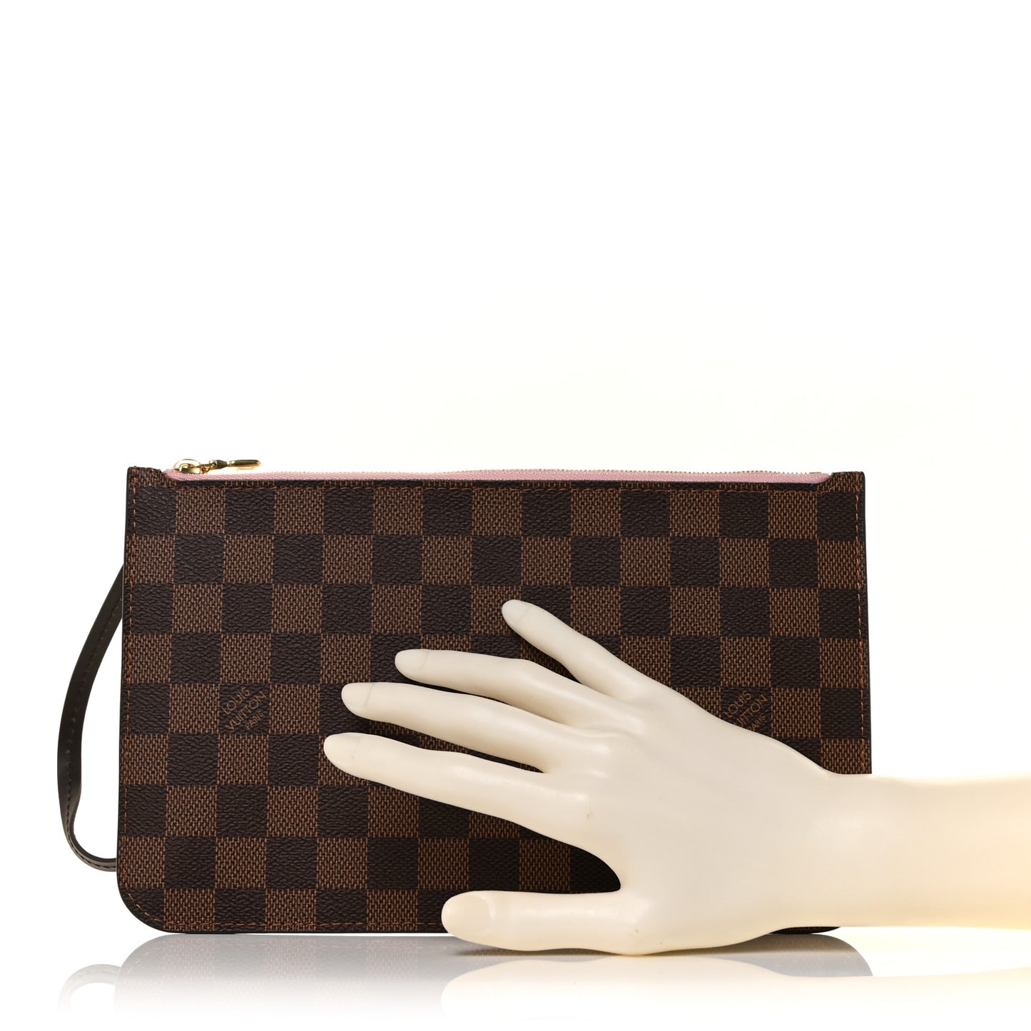 Damier Ebene Neverfull MM GM Pochette Rose Ballerine