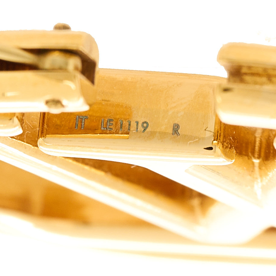 Louis Vuitton Metal Louise Hoop Earrings Gold 4 of 5