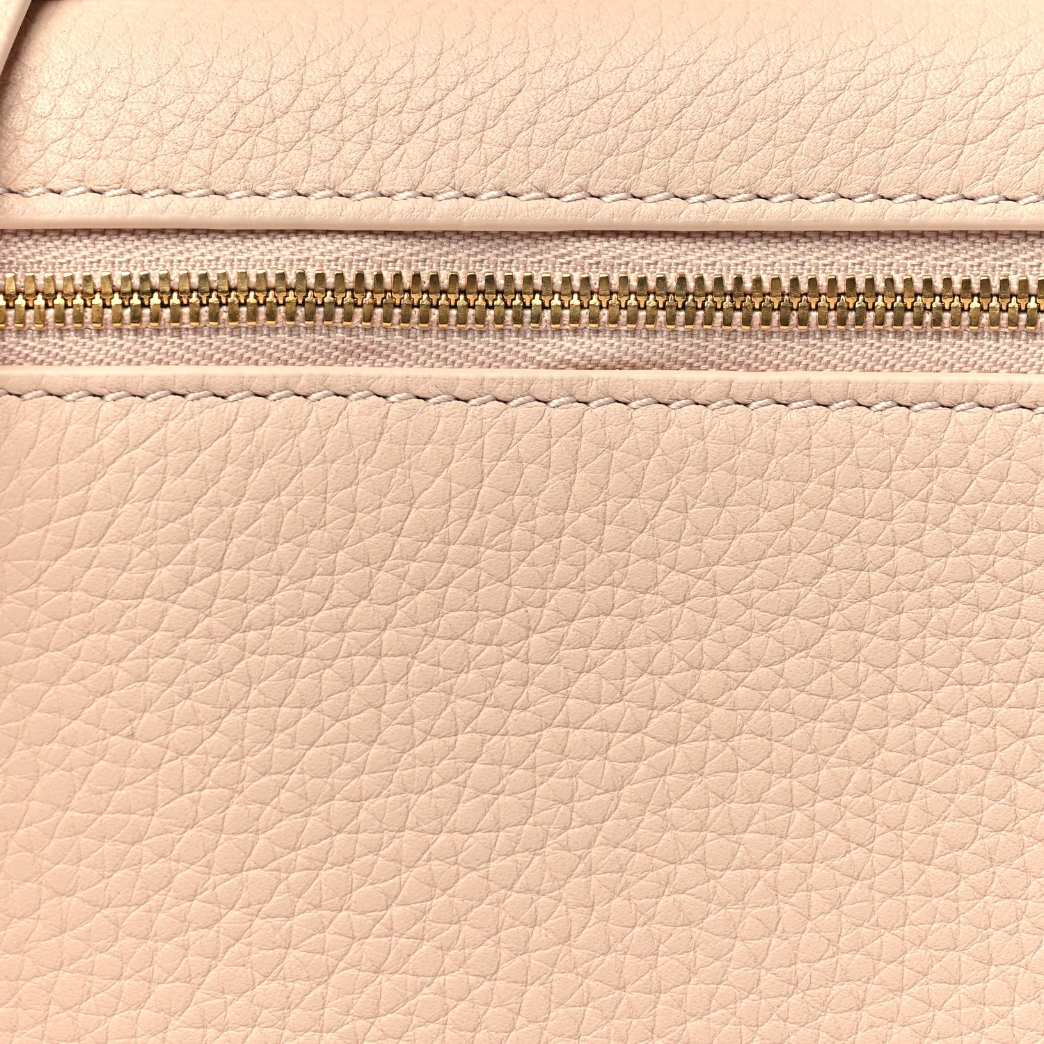Loro Piana Grained Calfskin Extra Pocket Mini Pouch Creamed Honey 7 of 10