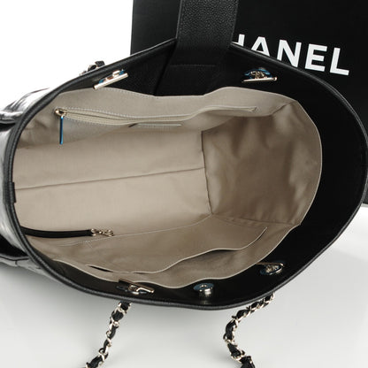 Chanel Calfskin Small Deauville Tote Black 5 of 7