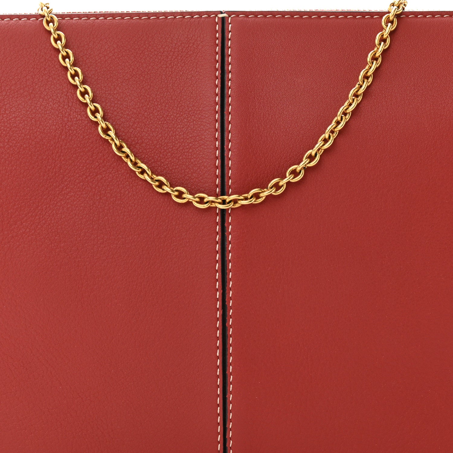 Celine Supple Natural Calfskin Tri-Fold Clutch Red 8 of 10