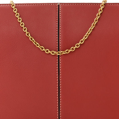 Celine Supple Natural Calfskin Tri-Fold Clutch Red 8 of 10