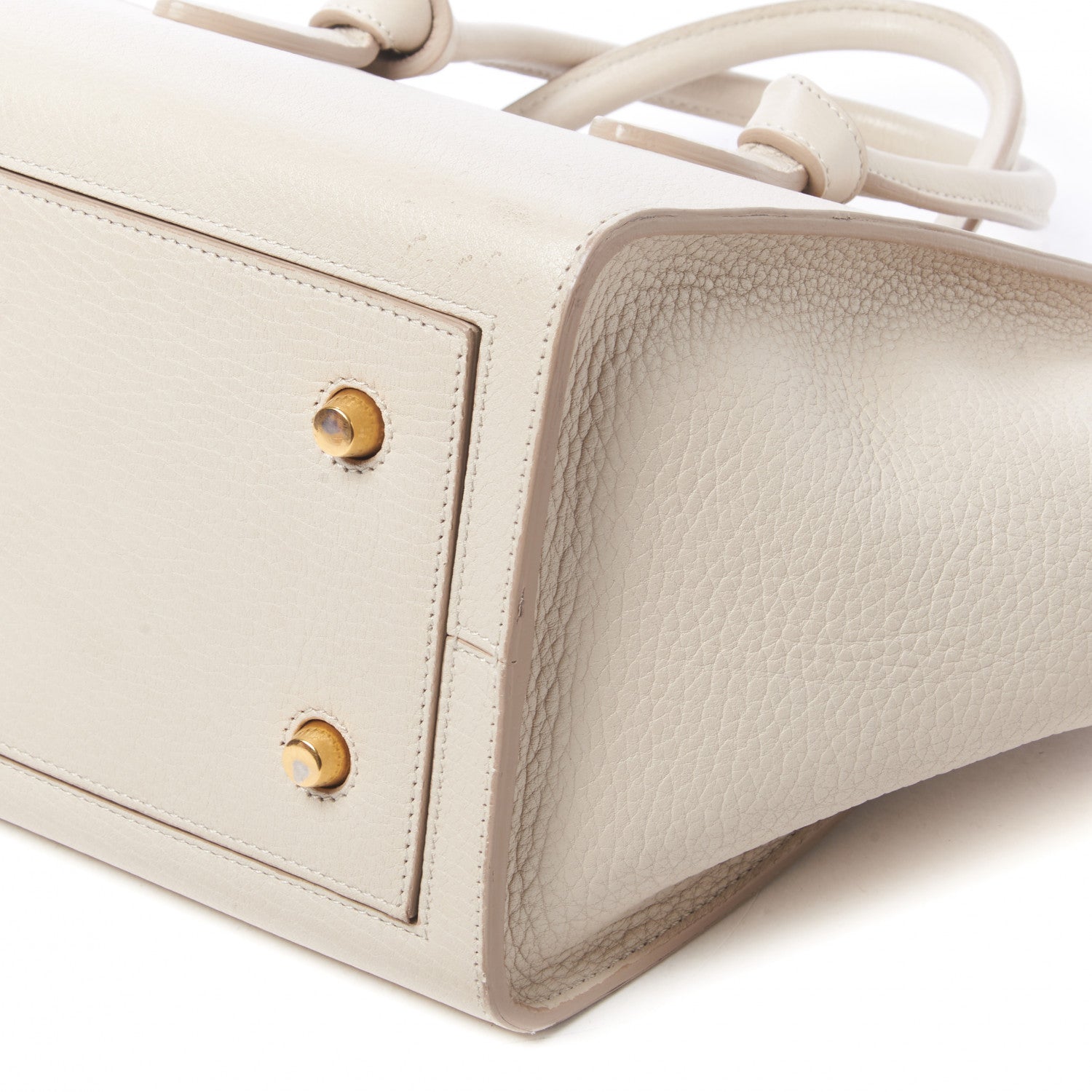 Celine Crisped Calfskin Mini Tie Knot Tote Chalk 4 of 7