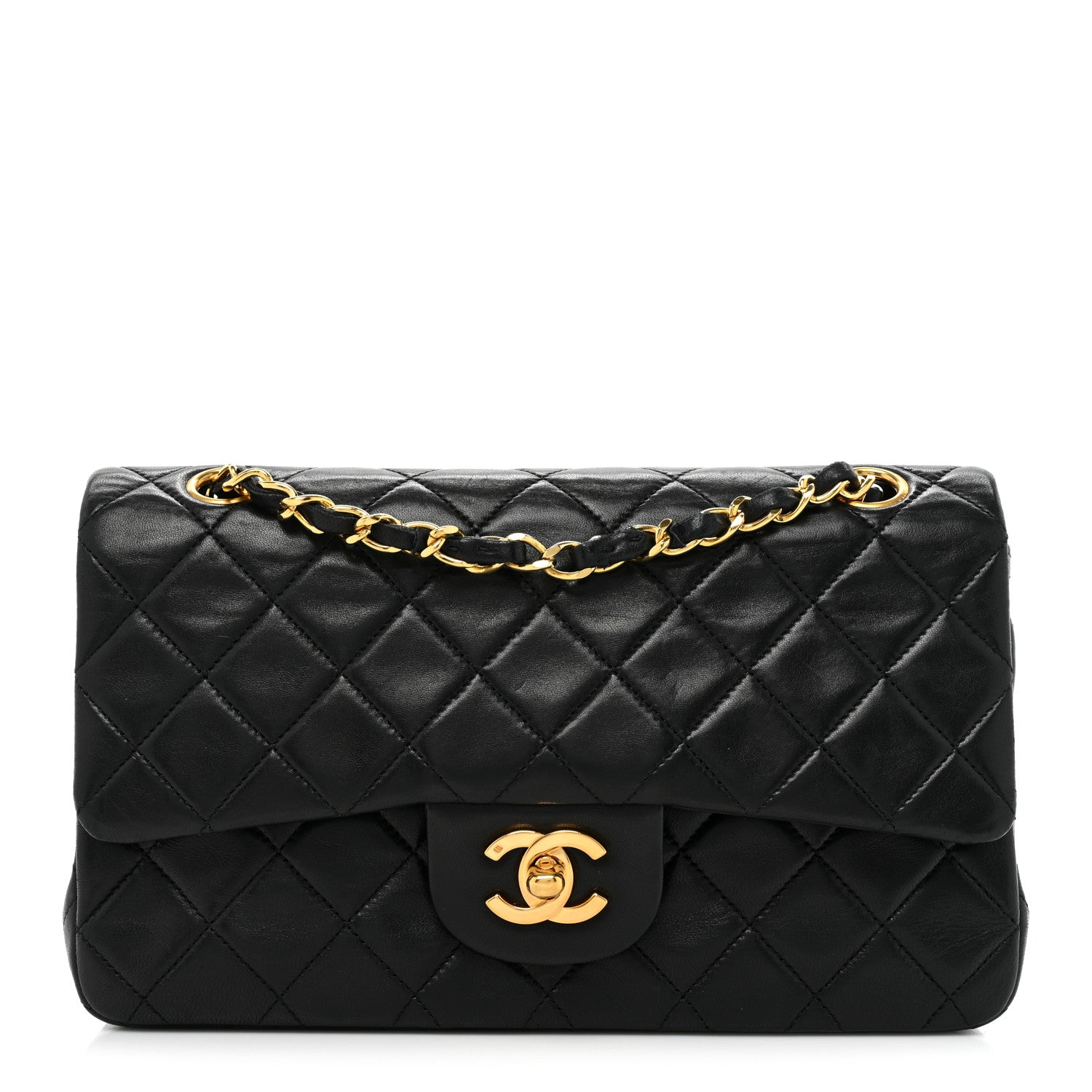Chanel Lambskin Quilted Small Double Flap Black 1 of 18