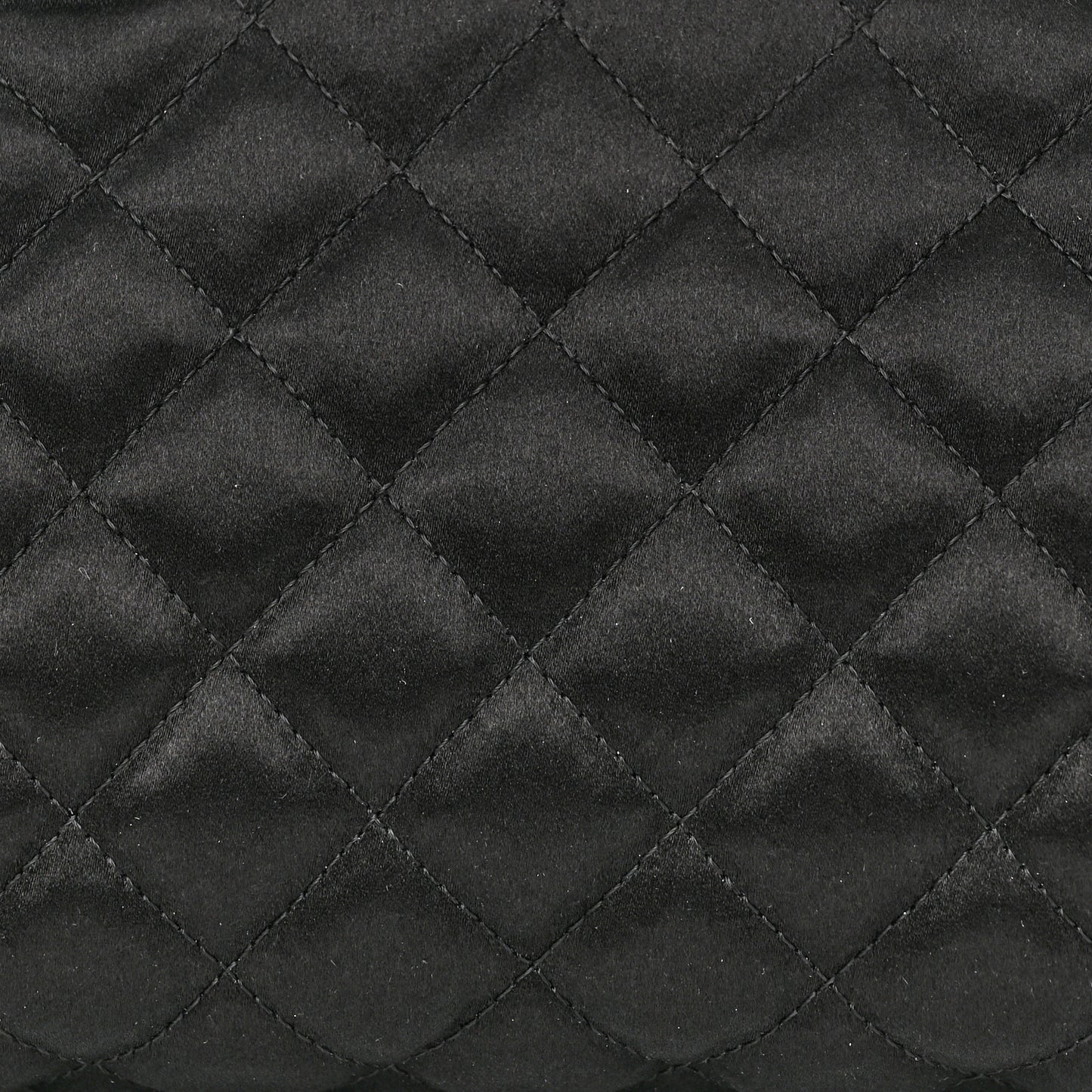 Satin Quilted Timeless Clutch Black