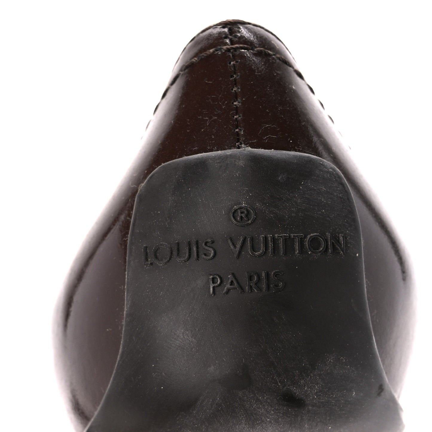 Glazed Calfskin Candice Pumps 36 Moka