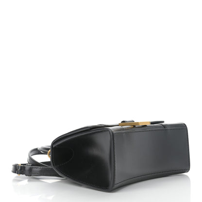 Balenciaga Shiny Box Calfskin Hourglass Top Handle Bag XS Black 4 of 9