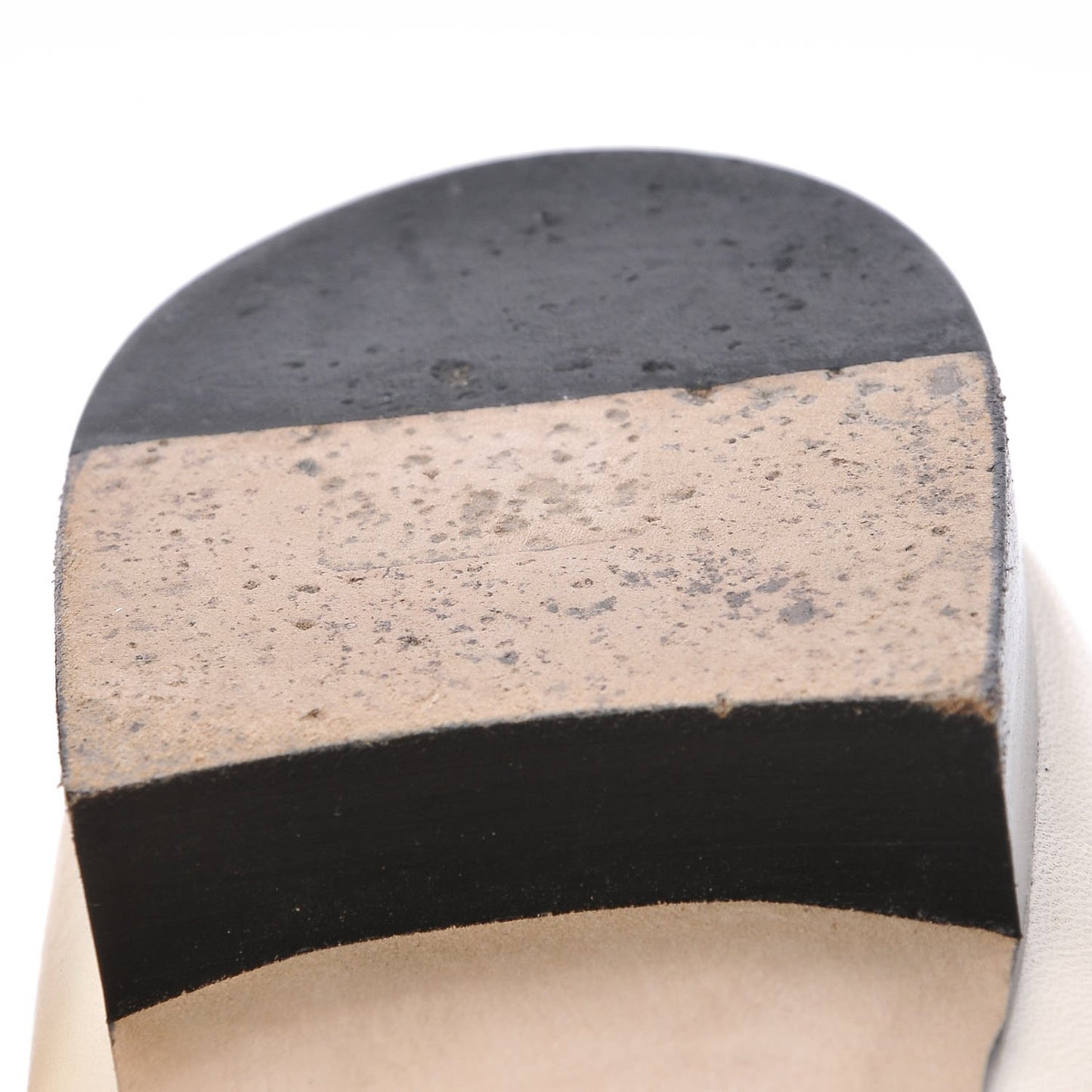Lambskin Crystal CC Cap Toe Ballerina Flats 40.5 Beige Black