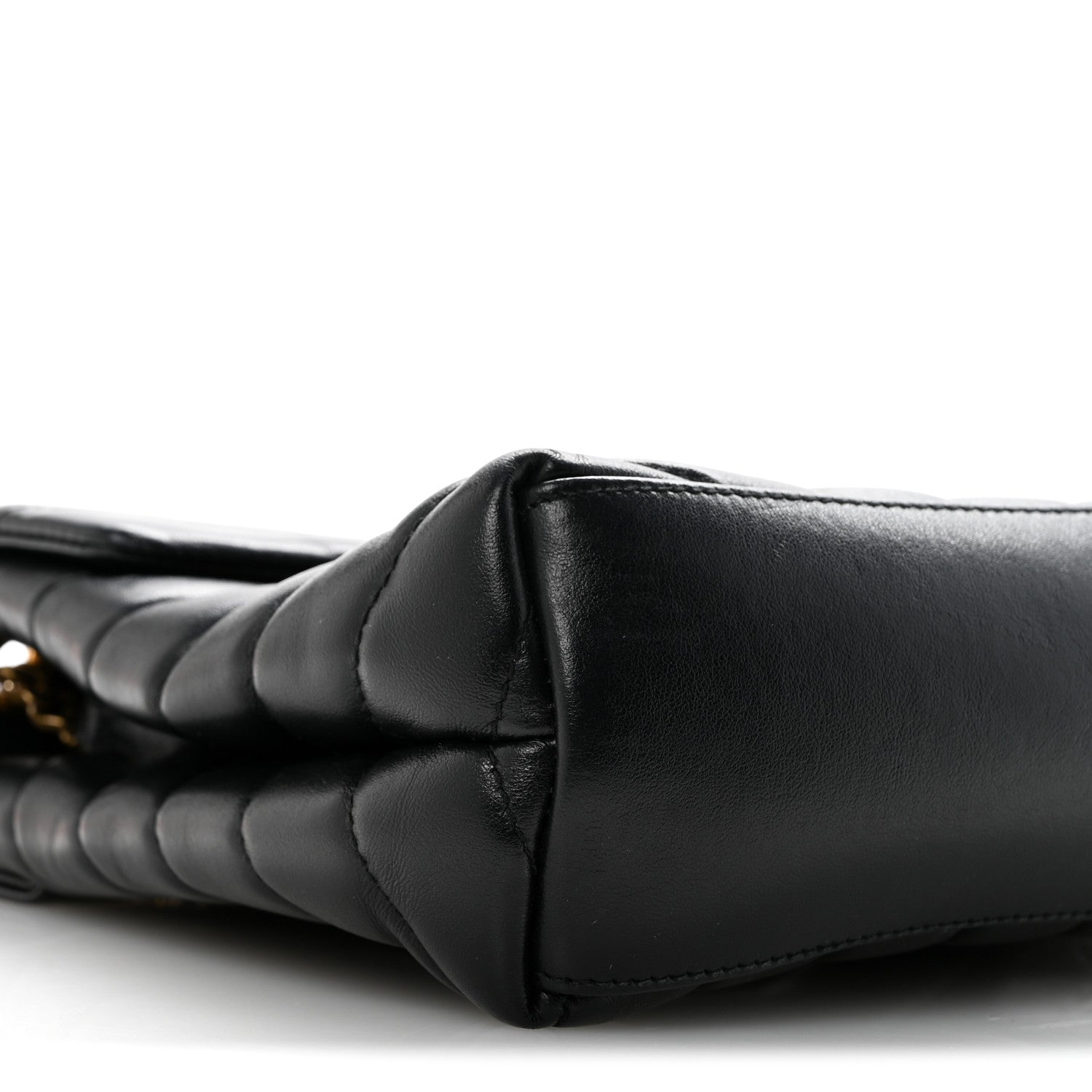 Saint Laurent Calfskin Y Quilted Monogram Small Loulou Chain Satchel Black 9 of 15
