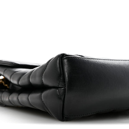 Saint Laurent Calfskin Y Quilted Monogram Small Loulou Chain Satchel Black 9 of 15