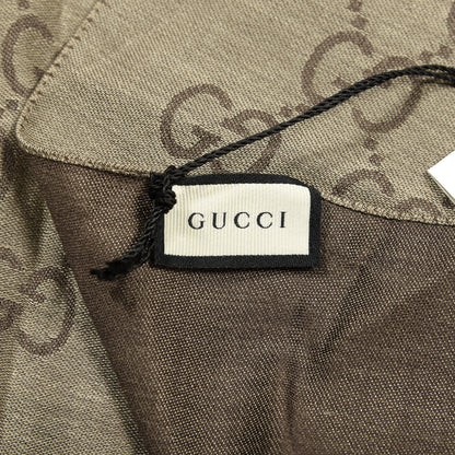 Gucci Wool Silk GG Monogram GGNat Scarf Rope Dark Brown 3 of 4