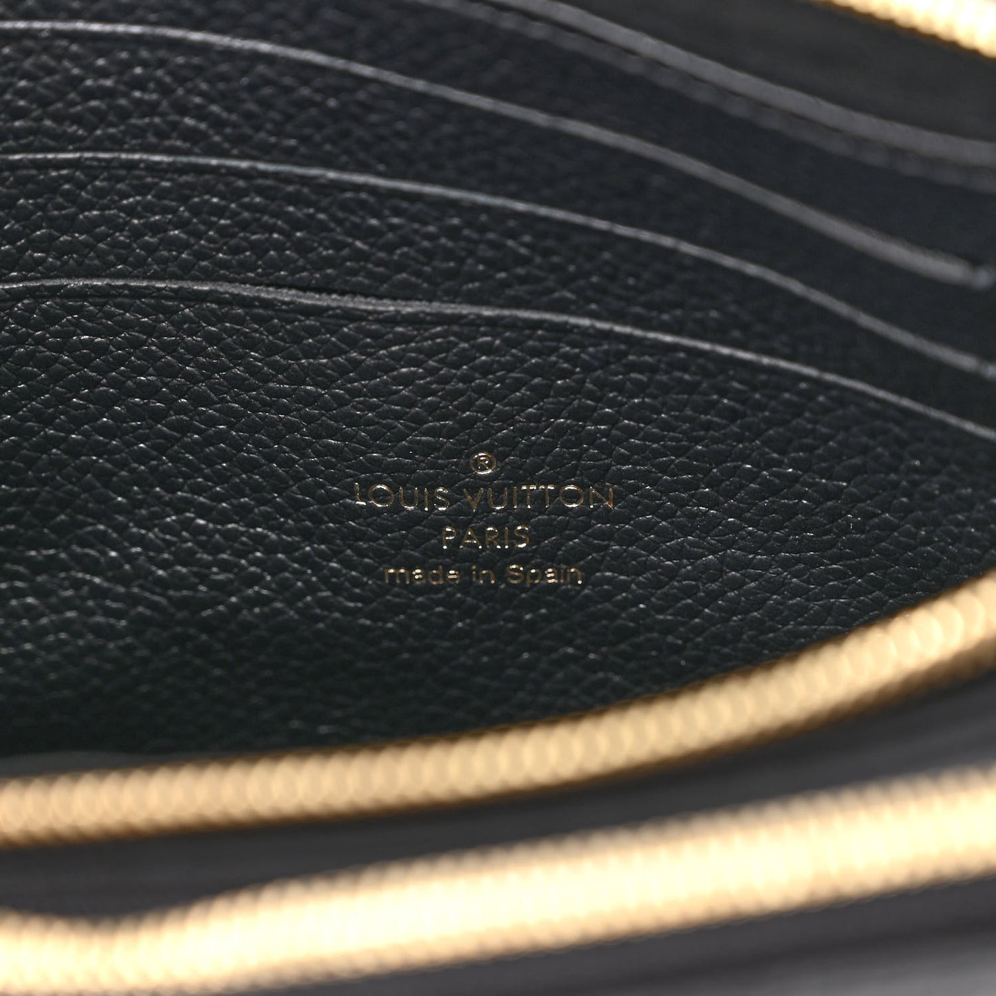 Empreinte Monogram Giant Double Zip Pochette Black Cream