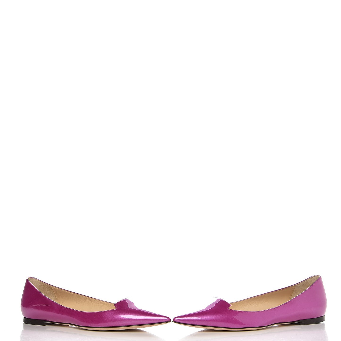 Metallic Patent Attila Pointed Flats 40 Jazzberry