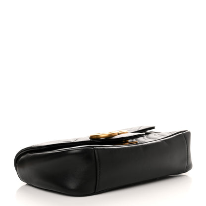 Gucci Calfskin Matelasse Mini GG Marmont Shoulder Bag Black 4 of 13