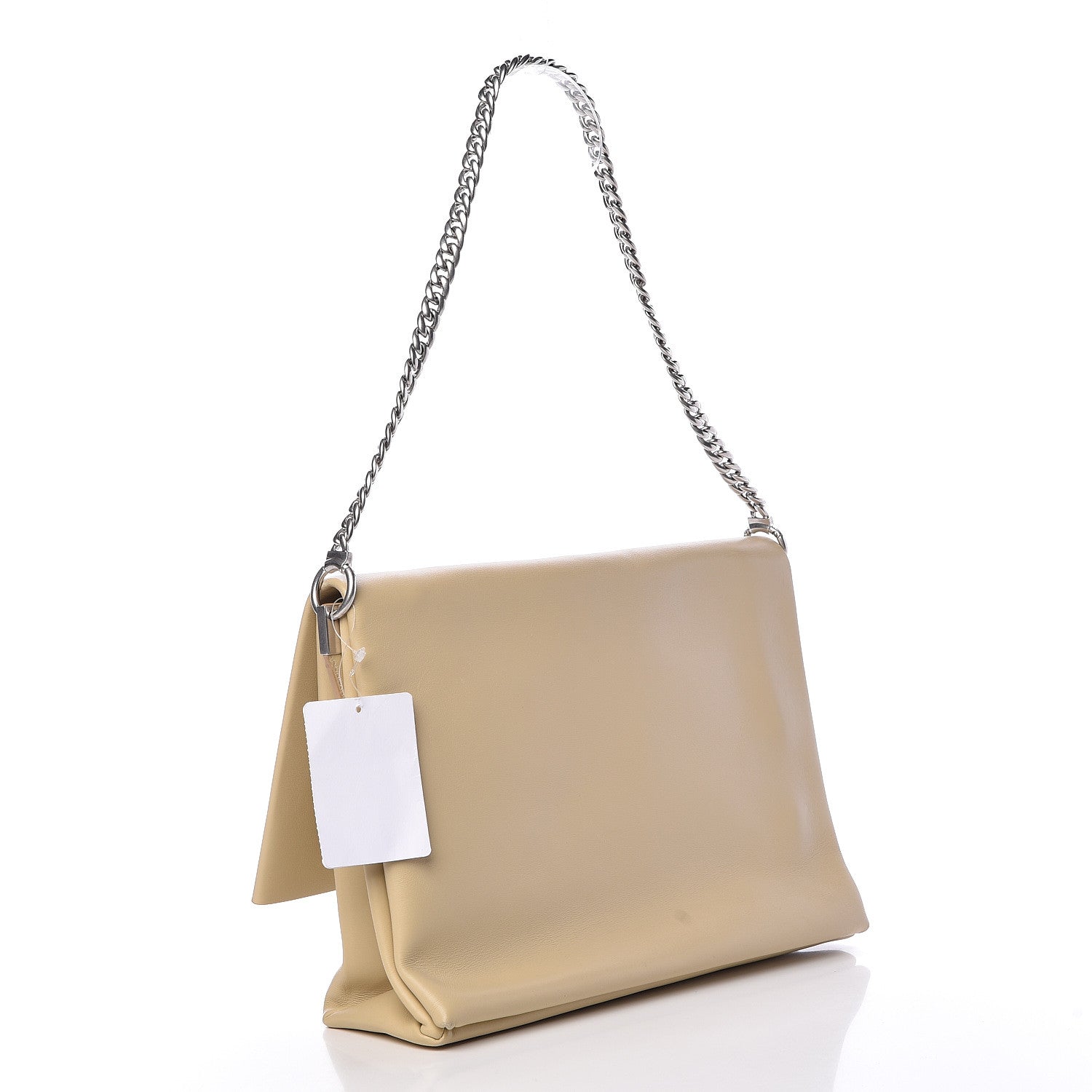 Celine Smooth Calfskin Blade Chain Flap Vanilla 3 of 14
