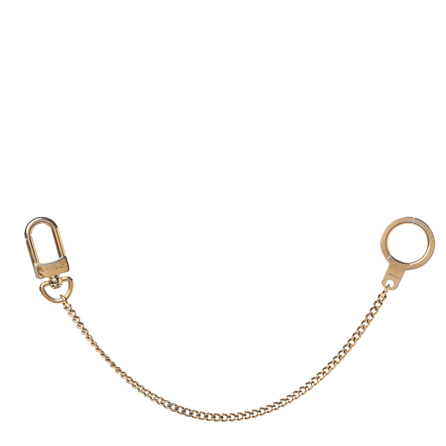 Metal Pochette Extender Key Ring Chain Gold