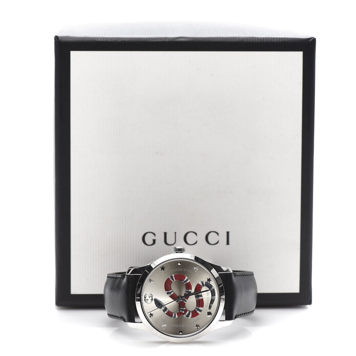 Stainless Steel Calfskin 38mm G-Timeless Snake Quartz Watch