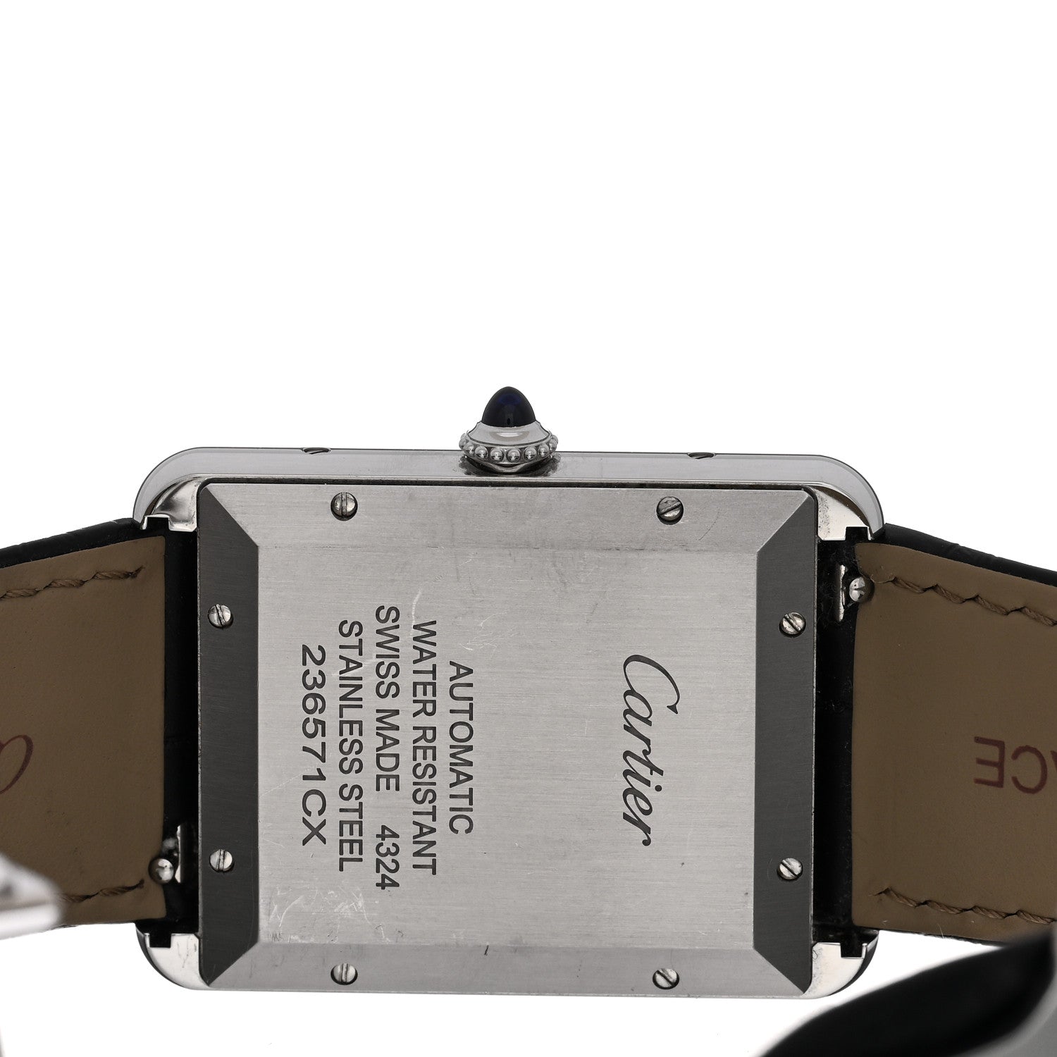 Cartier Stainless Steel Alligator 31mm Tank Solo Automatic Watch 4 of 5