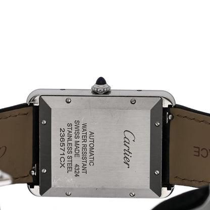 Cartier Stainless Steel Alligator 31mm Tank Solo Automatic Watch 4 of 5