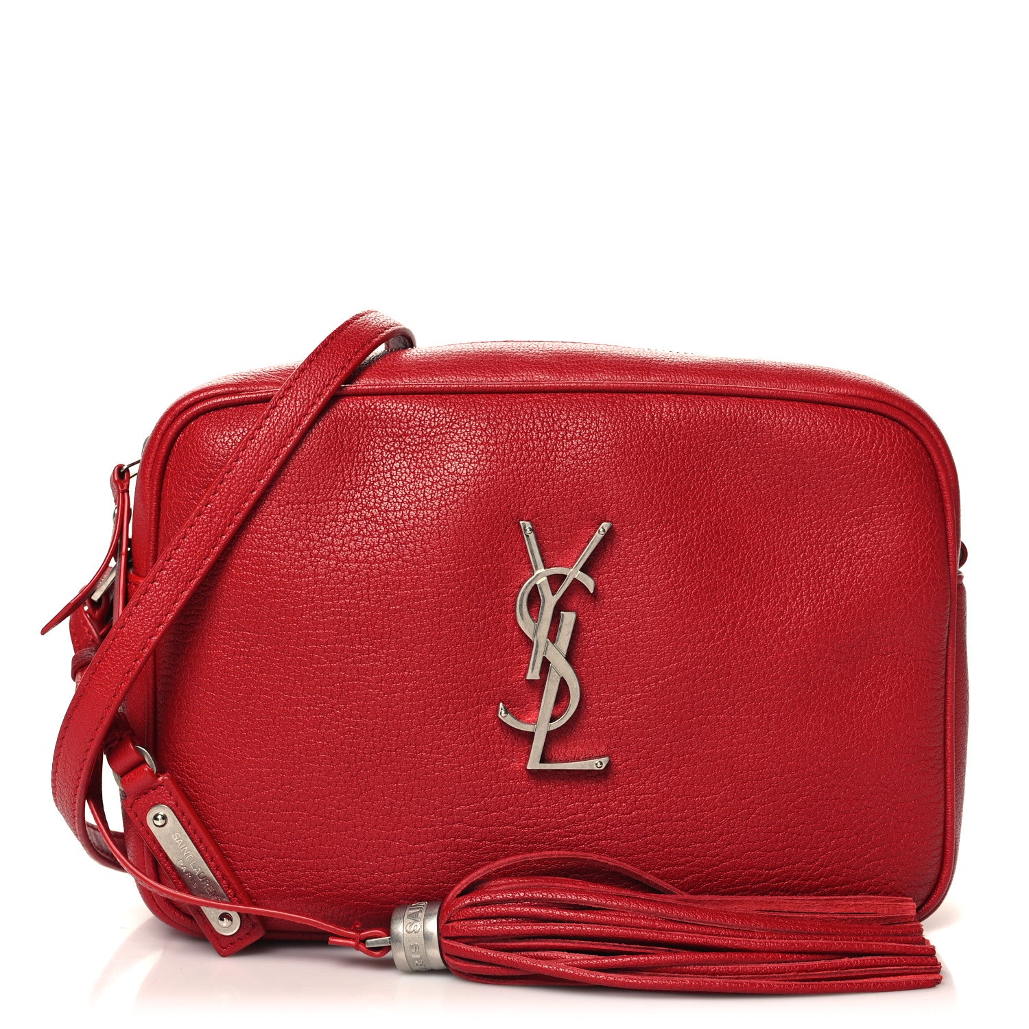 Saint Laurent Lambskin Monogram Lou Camera Bag Eros Red 1 of 10