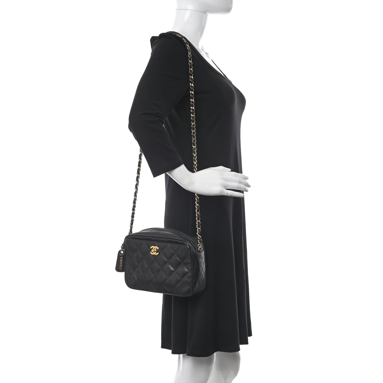Chanel Caviar Quilted Camera Case Black 2 of 13